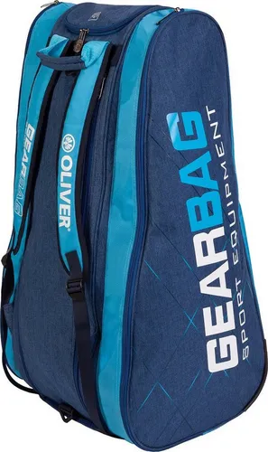 Oliver Racketbag Gearbag (Schlägertasche, 2 Hauptfächer) blau - Professionelle Racketbag für Squash und Badminton, mit viel Stauraum, integriertem Schuh- und Nassfach sowie verstellbaren Schultergurten für optimalen Tragekomfort.