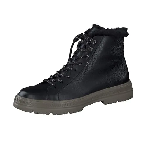 Paul Green Damen Schnürstiefelette mit Warmfutter - Wanderschuhe: Warm gefütterte Schnürstiefeletten mit veganem Innenmaterial und leichter EVA-Sohle, ideal für kalte Tage und Übergangszeiten.