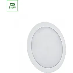 Spectrum LED Panel Algine 2w1 Einbauleuchte 12W rund weiß 1500lm Deckenleuchte IP20 Neutralweiß 4000K - Weiß