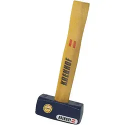 KRENHOF Handfäustel mit Eschenstiel - 2000 g - Hämmer für präzises Arbeiten, mit robustem, gehärtetem Stahlkopf und ergonomischem Eschenstiel für optimalen Komfort und Kontrolle.