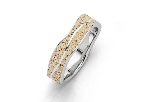 DUR Schmuck Damen Ring WELLEN mit Strandsand von DUR
