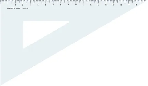 ARISTO Geodreieck Dreieck 60 Grad Acryl 226mm transparent