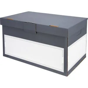 Smartboxpro Archivcontainer 227160805, für Akten, mit Klappdeckel, anthrazit, 5 Stück