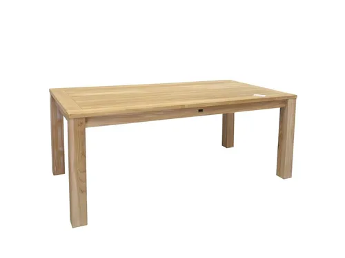 AFG Gartentisch aus massivem Teakholz 200x100 cm - Robuster Gartentisch aus unbehandeltem Teakholz, witterungsbeständig und entwickelt eine elegante Patina im Freien. Ideal für Garten und Terrasse.