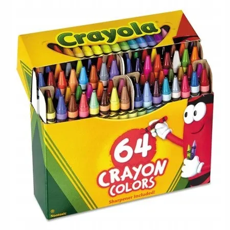 Crayola Wachsmalstifte 64 Stück Farbstifte Malzubehör Zeichnen für Kinder