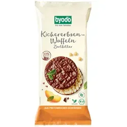 BYODO Kichererbsen-Waffeln Zartbitter 65g - Kekse & Gebäck, glutenfrei und proteinreich für einen gesunden Snackgenuss