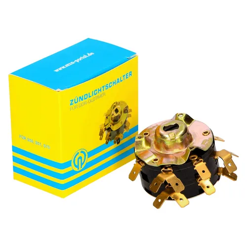 Zündlichtschalter / Zündschloss für Simson S50, S51, S70 - Zündverteiler für Simson-Modelle, hochwertiger Ersatzteil von MZA GmbH, ideal für eine zuverlässige Zündung und optimale Leistung.