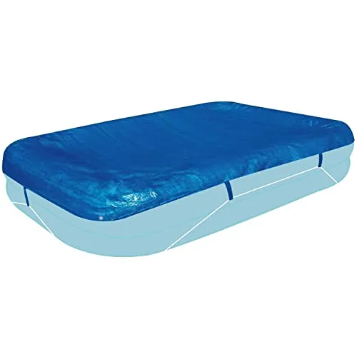 Poolabdeckung rechteckig für Family Pool 305x183cm - mit Fixierseil - 110g/m² PE - Wasserdicht - UV-stabil - Poolabdeckplane - aufblasbar - Abdeckung Swimmingpool Poolzubehör Planschbecken