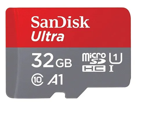SanDisk Ultra microSDHC memory card + SD adapter, 100 MB/s, SDSQUAR-032G-GN6MA