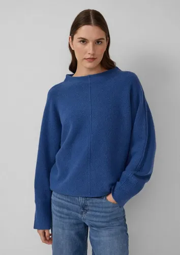 s.Oliver Strickpullover mit Stehkragen und Fledermausärmeln - Pullover für Damen, wärmend und weich, ideal für kühle Tage, mit trendigen Fledermausärmeln und Rippbündchen für zusätzlichen Komfort.