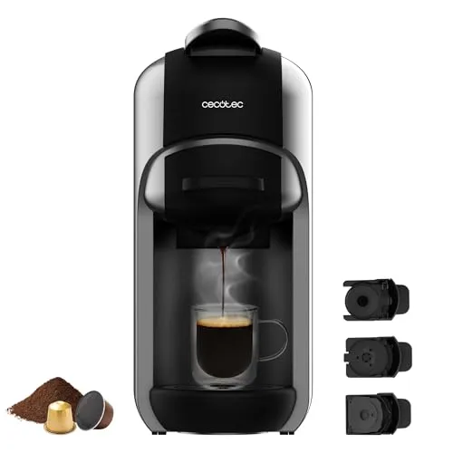 Cecotec Kaffeemaschine Espresso FreeStyle Compact - Siebträgermaschinen mit 1450 W Leistung und ForceAroma Pumpe für perfekten Kaffee mit 19 Bar Druck. Kompakt und energieeffizient, ideal für alle Kaffeeliebhaber.