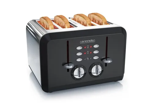 Arendo Toaster 4-Scheiben Edelstahl in schwarz von Arendo