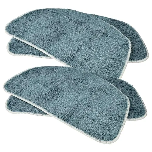 vhbw 4x Wischbezug Ersatz für Leifheit 11941 für Dampfreiniger - Mikrofaser grau-blau 32,5 x 19 x 0,7cm