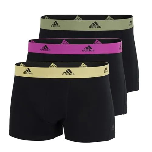 adidas Herren Trunk (3PK) -Active Flex Cotton 4A1M02 Boxershorts, 932 Assorted, S (3er Pack)