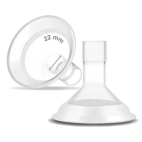 Maymom MyFit Comfy Brustschilde 22 mm zweiteilig compatible con Medela Milchpumpen, passend für MaxFlow Flex Connector, 2er Pack