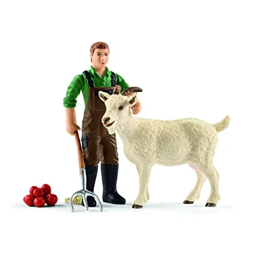 SCHLEICH 42375 Bauer mit Ziege Figur