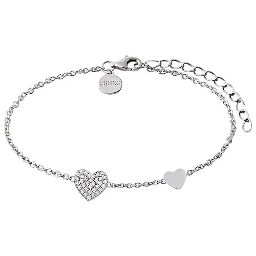 XENOX XS2783 Damen Armband Herz Love Story Sterling-Silber 925 Silber weiß Zirkonia 20 cm