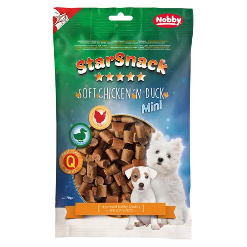 Nobby Hunde Starsnack Mini Chicken'n Duck 70 g, NEU