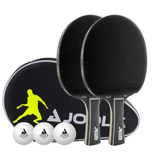 JOOLA Tischtennis Set Black Duo PRO 2 Schläger + 3 Bälle von JOOLA