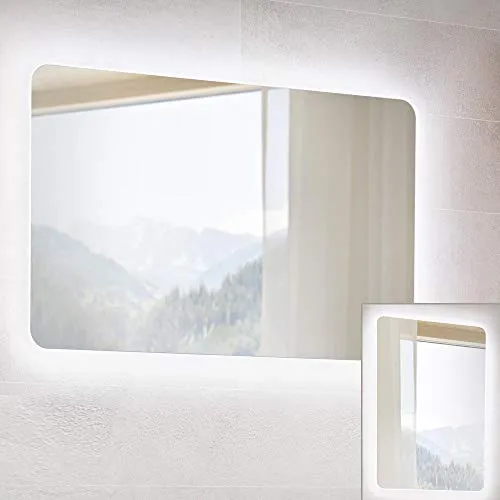 Lomadox LED Badspiegel 80 cm LUTON-56 Spiegel B/H/T ca. 80/50/3 cm