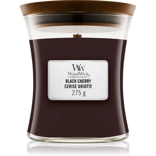Woodwick Black Cherry Duftkerze mit Holzdocht 275 g