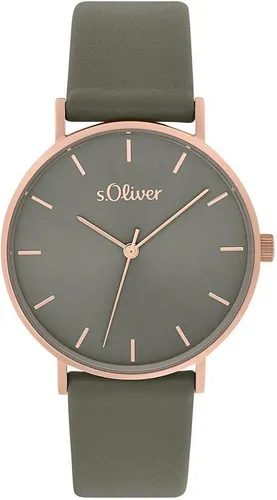 s.Oliver Damen Quarzuhr mit Lederarmband von s.Oliver