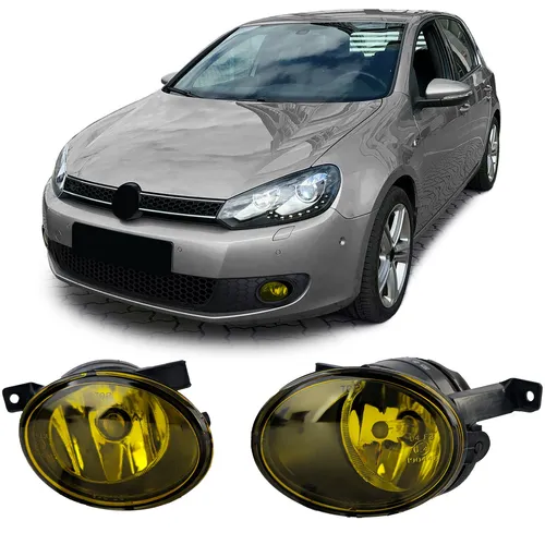 Klarglas Nebelscheinwerfer Set Gelb für VW Golf 6 VI Caddy Jetta Tiguan Touran - Hochwertige Nebelscheinwerfer für optimale Sicht bei schlechten Wetterbedingungen. Passend für verschiedene VW Modelle, einfach zu installieren und langlebig.