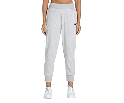 PUMA Damen Sweatpants Cl Trainingshose Light Gray Heather - Sporthose mit normaler Passform, ideal für Fitness und Freizeit. Unterstütze nachhaltigen Baumwollanbau mit jedem Kauf!