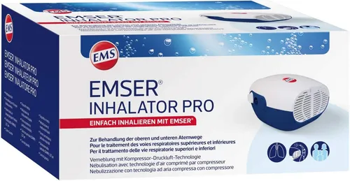 Emser Inhalator Pro Druckluftvernebler - Effektives Inhalationsgerät für Atemwegserkrankungen, ideal für Kinder und Erwachsene mit langer Haltbarkeit