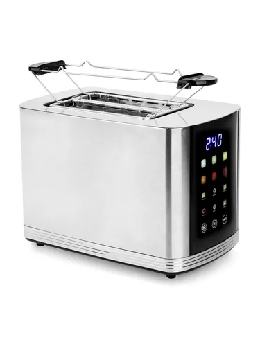 Emerio Toaster mit Digitaldisplay – 2 Schlitze – Auftaufunktion – Edelstahl