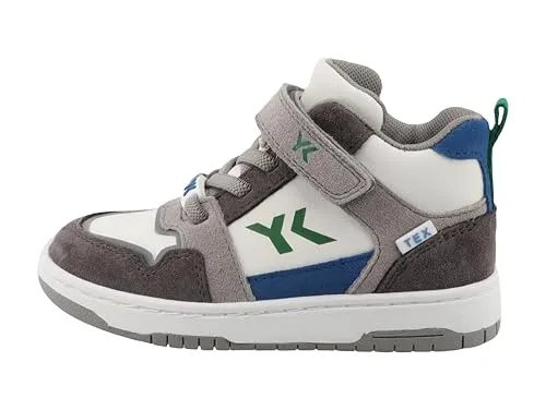 Lurchi 95L0103015 Sneaker, dkgrey-Grey, 32 EU Weit - Sneaker für Jungen mit wasserdichter High-Top Skateroptik, ideal für aktive Kids und schlechtes Wetter.