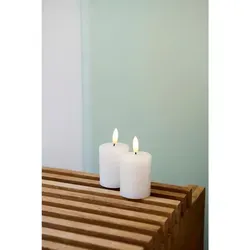 Sirius LED Kerze Sille Mini 2er Set - Wiederaufladbar, 5 x 6,5 cm, Weiß - Stimmungsvolle LED Kerzen im praktischen 2er Set, wiederaufladbar und ideal für gemütliche Abende. Sicher und ohne echte Flamme, perfekt für jeden Raum.