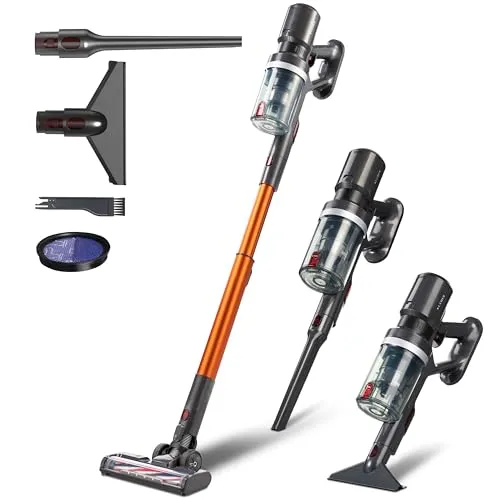 KLAMER 2-in-1 Akku Staubsauger - Kabellos & Handstaubsauger - Der KLAMER 2-in-1 Akku Staubsauger bietet kabellose Freiheit und eine Akkulaufzeit von bis zu 60 Minuten. Ideal für Teppiche, Hartböden und schwer erreichbare Stellen – für eine gründliche Reinigung ohne Umstecken.