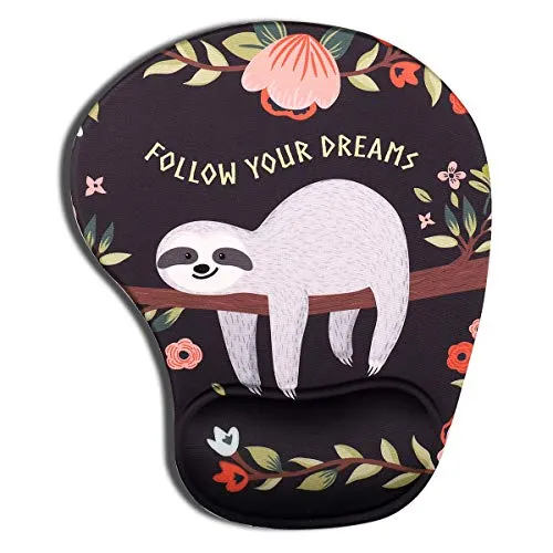 AOKSUNOVA Mauspad mit Gelkissen Ergonomisches Mauspad mit Handgelenkauflage Mauspad Handauflage Gel