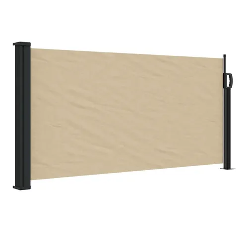 furnicato Ausziehbare Seitenmarkise 100 x 300 cm Beige - Praktische Seitenmarkise für Balkon und Terrasse. Schützt vor Wind und Sonne mit wasserfestem, UV-beständigem Polyester. Einfache Montage und vielseitig einsetzbar – ideal für Außen- und Innenbereiche.