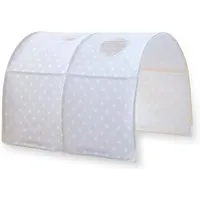 Homestyle4u 1878 Betttunnel Grau - Gemütliche Rückzugsmöglichkeit - Bettvorhänge, ideal für Kinderzimmer, bietet eine behagliche Höhle zum Schlafen und Entspannen.
