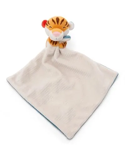 NICI Schmusetuch Baby 22 x 22 cm mit niedlichem Kuscheltier Tiger - Flauschiges Schnuffeltuch für Mädchen & Jungen, Liebevolles Baby Geschenk zur Geburt - 49756