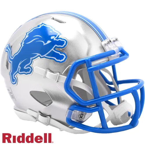 Riddell Mini Football Helm - NFL Speed Detroit Lions 2024 - Sportfan Football-Helme, limitierte 2024/2025 Kollektion für echte Fans und Sammler