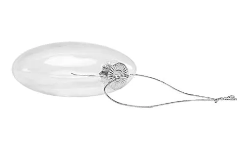 Succulent Style 6 x 8 cm runde flache Weihnachtskugeln aus klarem Glas für DIY