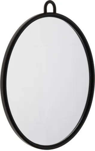 Efalock Spiegel Kristal Kunststoff schwarz - Haarschneider - Hochwertiger Wandspiegel mit formschönem Design und praktischem Handgriff, ideal für Friseure und zuhause.