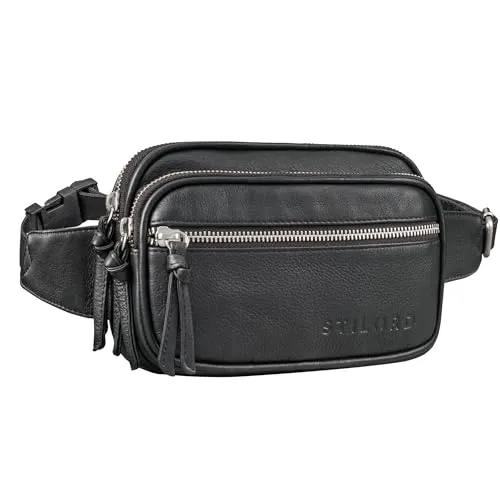 STILORD 'Juno' 2-in-1 Crossbody Bag - Damen Leder Bauchtasche - Mode-Hüfttaschen mit zeitlosem Design aus hochwertigem Echtleder, ideal für Alltag und Reisen. Viel Platz für Essentials und stylisches Accessoire in einem.