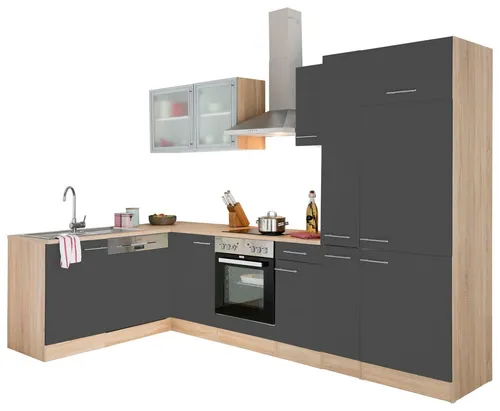 OPTIFIT Winkelküche Kalmar, Stellbreite 300x175 cm, wahlweise mit E-Geräten, mit Arbeitsplatte