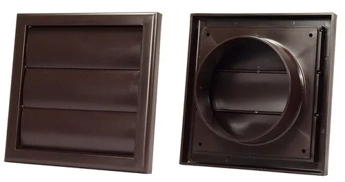 Lüftungsgitter Abluftgitter Zuluftgitter Außen dalap GP RF Ø100mm / 154x154 8681