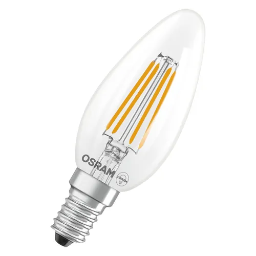 OSRAM LED-Lampe Star Kerzenform B40 Filament, 6500 K kaltweißes Tageslicht, 3,4