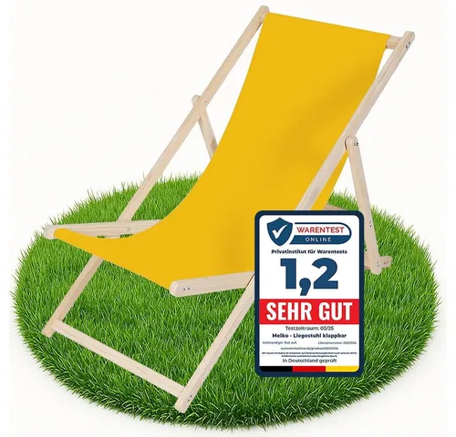 Melko Gartenstuhl Strandliege - Verstellbare Liegestuhl für Garten und Strand - Stühle für Garten, Balkon und Strand mit sicherer Klappfunktion und verstellbarer Rückenlehne für optimalen Komfort. Genießen Sie entspannte Stunden im Freien!