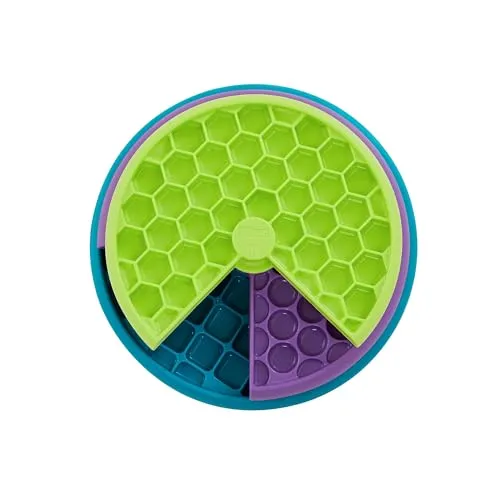 Nina Ottosson Lickin'Layers für Hunde - Interaktives Tierspielzeug - Tierspielzeug mit mehreren Schichten für stundenlangen Spielspaß und geistige Anregung, ideal für Hunde.