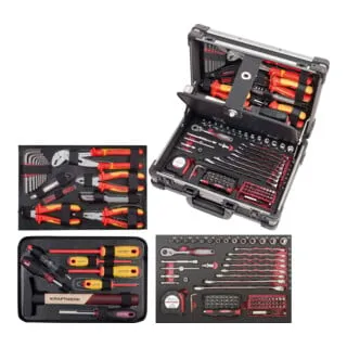 Kraftwerk Profi-Alu-Werkzeugkoffer KW VDE 123-tlg. von KRAFTWERK