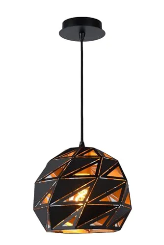 LUCIDE MALUNGA - Pendelleuchten - Ø 25 cm - 1xE27 - Schwarz