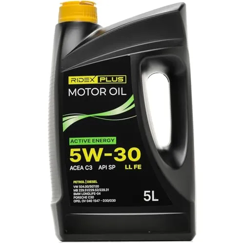 RIDEX PLUS Active Energy 5W-30 LL FE Motoröl, Vollsynthetiköl Motorenöl ACEA C3, 5L