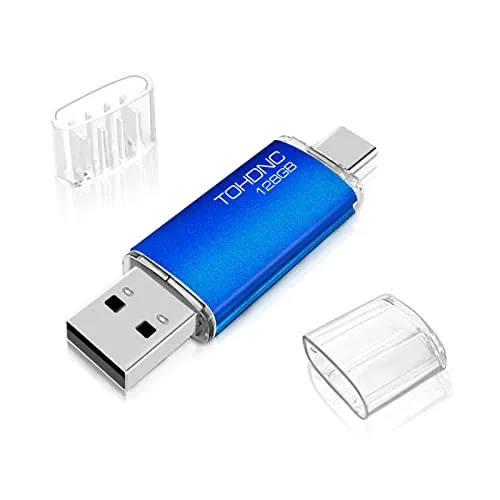 USB Stick USB 2.0 128GB, USB C Flash Laufwerk Memory Stick 2-in-1 OTG Speicherstick USB 2.0 128GB Type C Flash Drive 128 Gbyte für PC, Mac, Laptop, Computer, Smart TV, Auto, Typ-C Handy etc